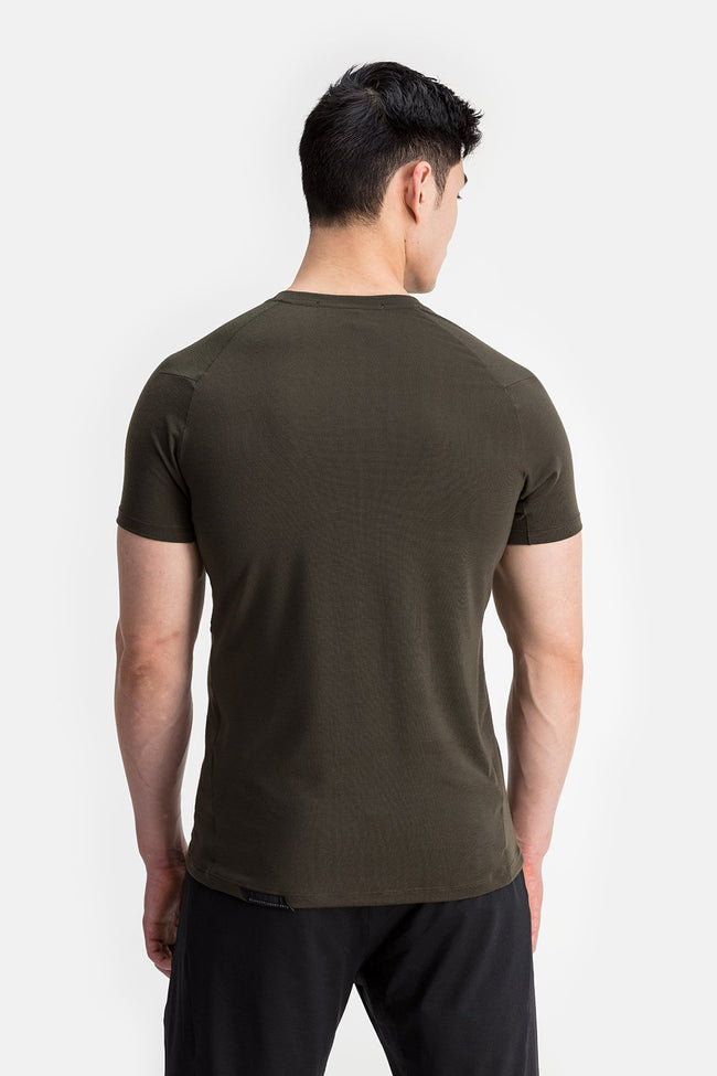 RYU Mens Tech Crew Tee in Titanium