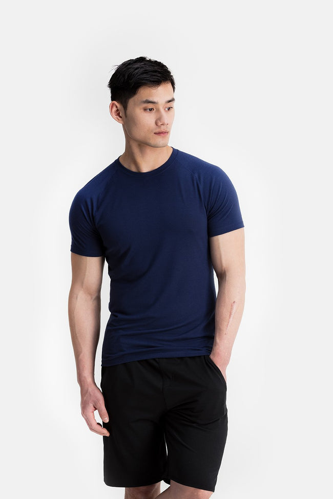RYU Mens Tech Crew Tee in Blackened Fatigue