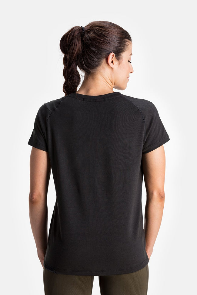 RYU Womens Tech Crew Tee in Black