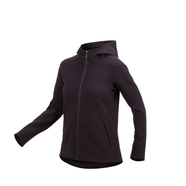 RYU Womens Ethos Full Zip Hoodie in Blackened Mulberry