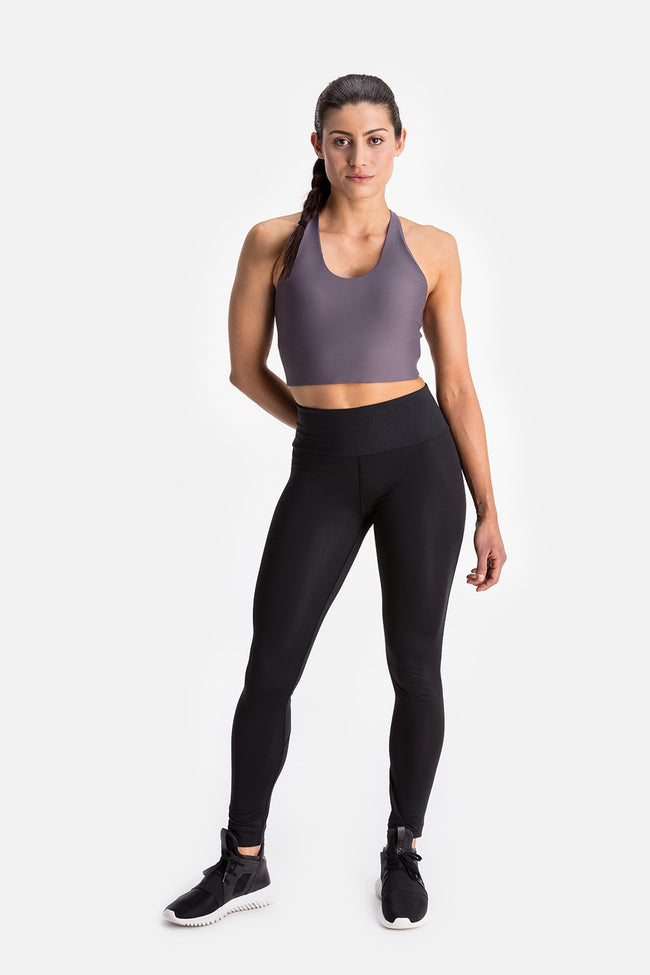 RYU Womens Bra Top in Darkened Arsenic
