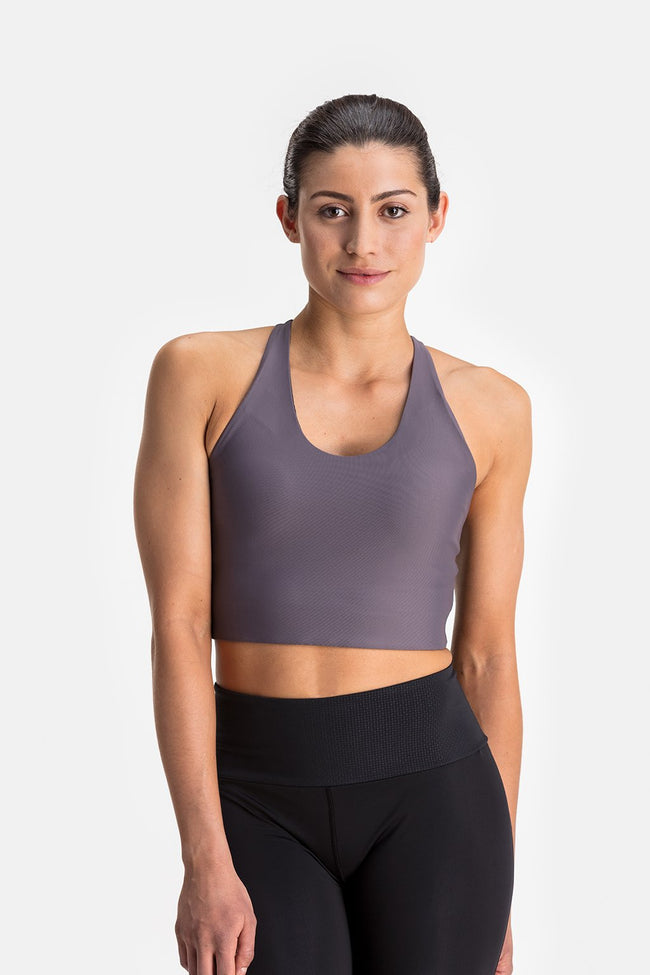 RYU Womens Bra Top in Darkened Arsenic