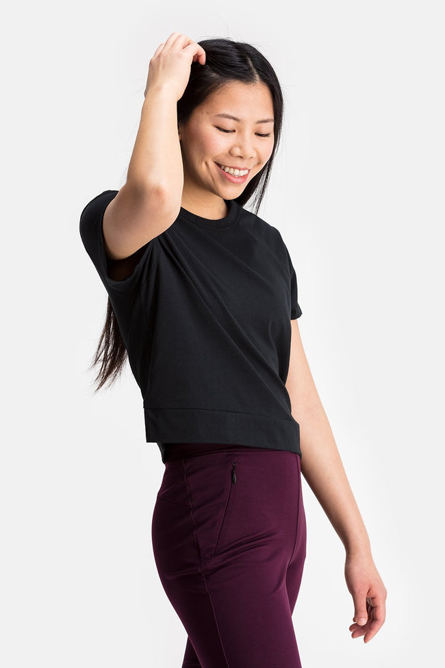 RYU Womens Level Box Tee in Black