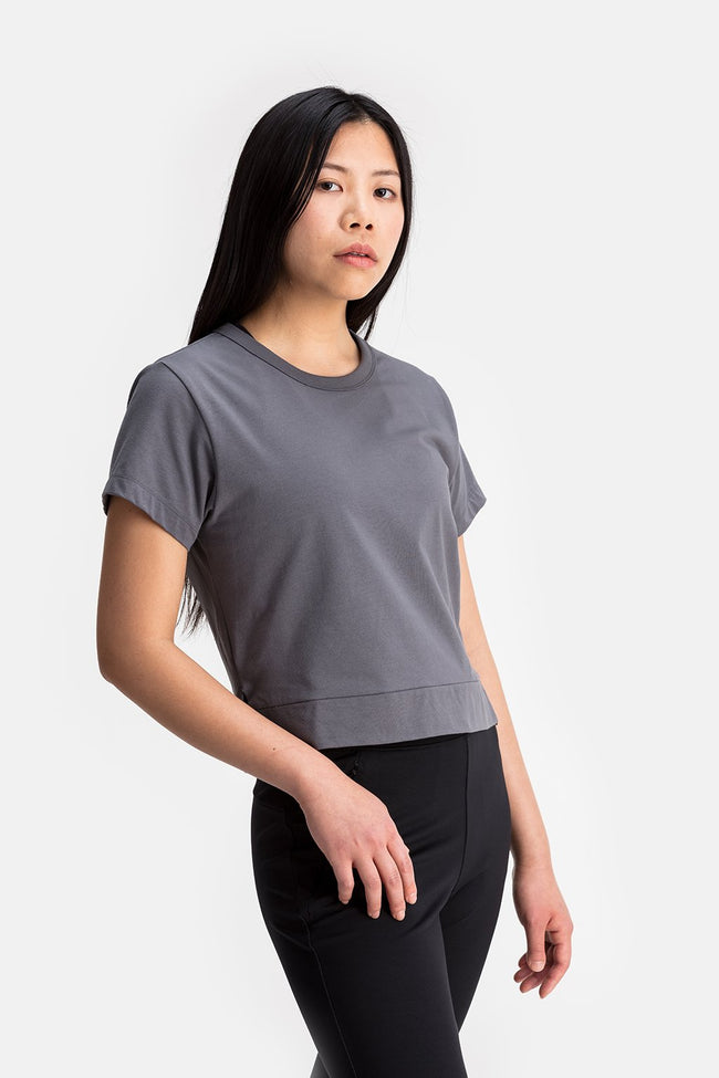 RYU Womens Level Box Tee in Granite