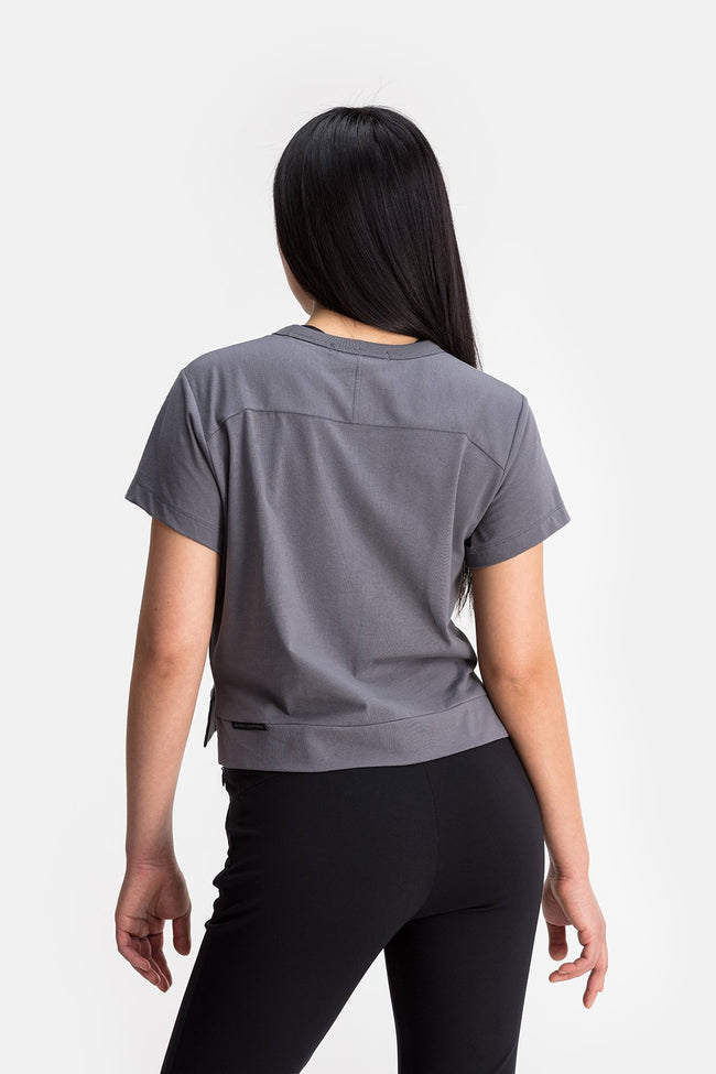 RYU Womens Level Box Tee in Granite