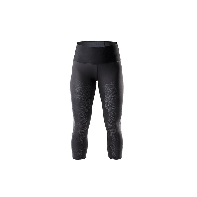 RYU Womens Tough Capri - Interlock in Black Rose Print