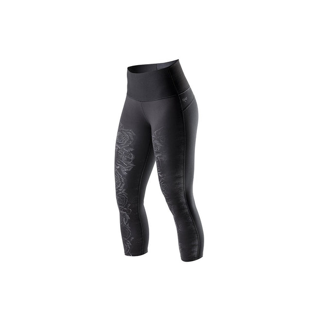RYU Womens Tough Capri - Interlock in Black Rose Print
