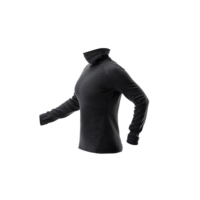 RYU Womens Grid Mock Neck in Black