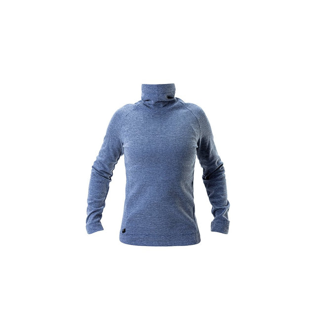 RYU Womens Grid Mock Neck in Navy