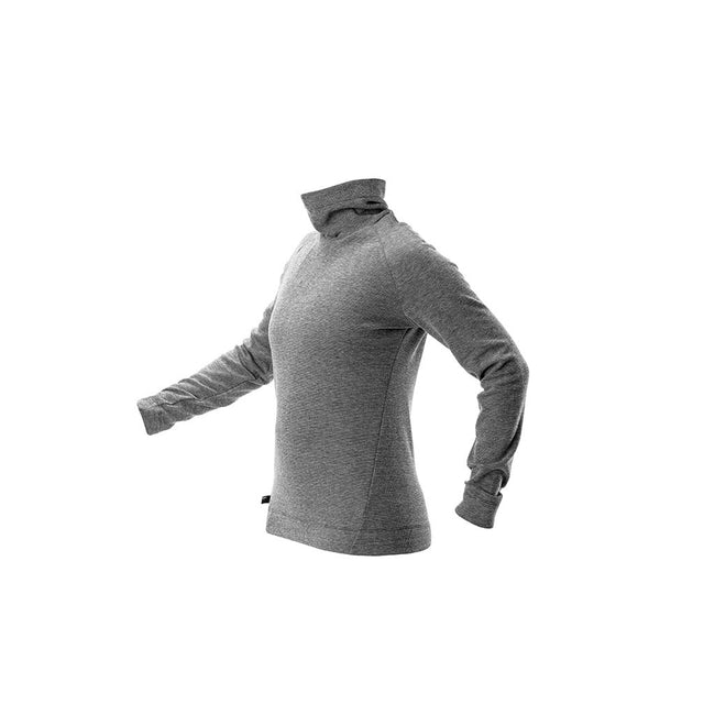 RYU Womens Grid Mock Neck in Grey