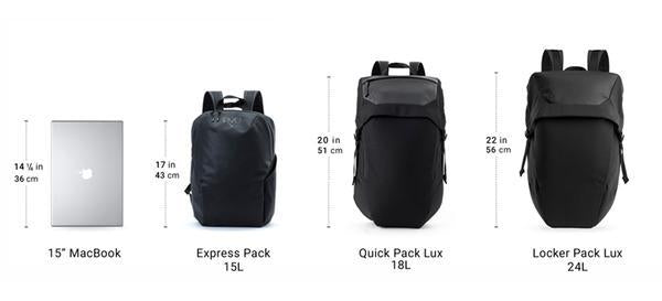 RYU Bags Express Pack 15L in Black