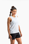 RYU Womens Standard Issue Tank - Beautiful Tough Graphic in White