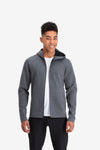 RYU Mens Ethos Full Zip Hoodie in Heather Anchor