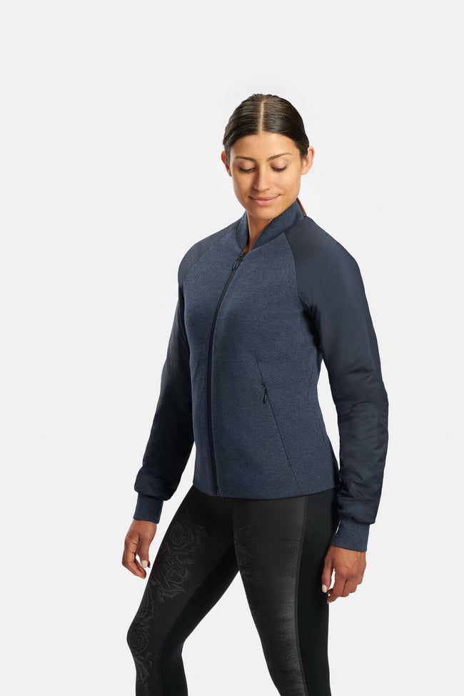 RYU Womens Ethos Bomber Jacket in Blackened Navy