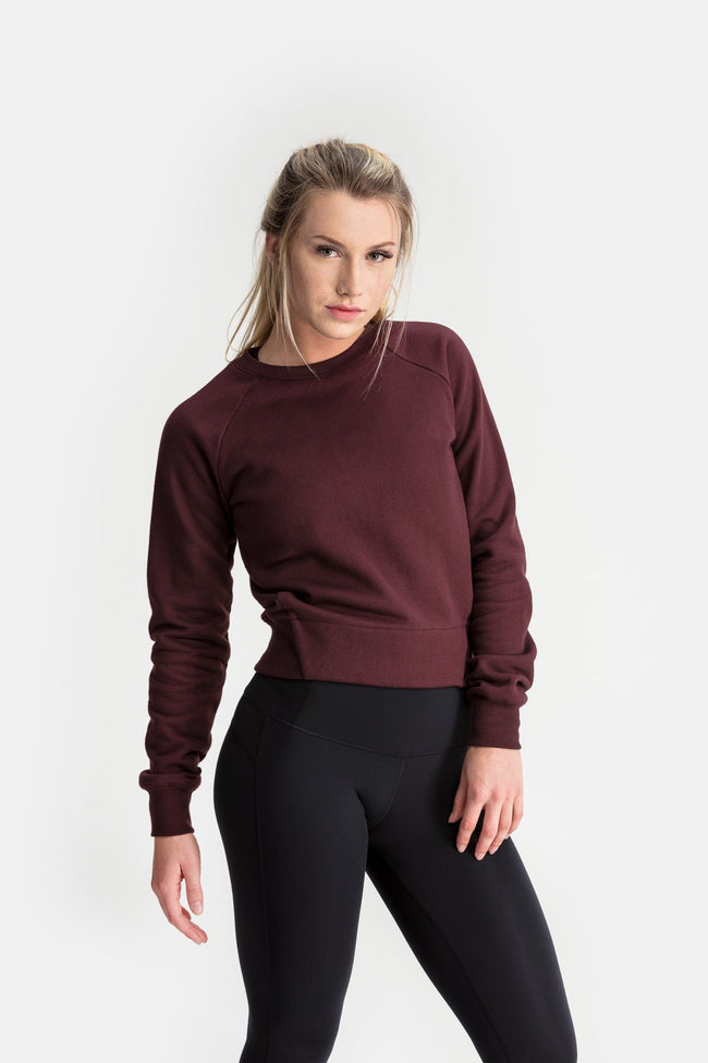 RYU Womens Core Crew in Blackened Port