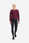 RYU Womens Graphic Core Crew in Burgundy 139