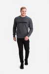 RYU Mens Graphic Core Crew in Asphalt Heather