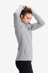 RYU Womens Ethos Pullover in Heather Stone Grey