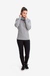 RYU Womens Ethos Pullover in Heather Stone Grey