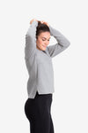 RYU Womens Ethos Crew in Heather Stone Grey