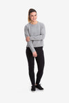 RYU Womens Ethos Crew in Heather Stone Grey