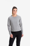 RYU Womens Ethos Crew in Heather Stone Grey