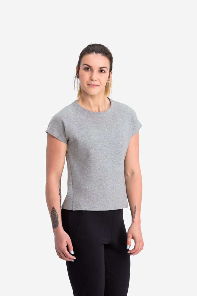 RYU Womens Ethos Sleeveless in Heather Stone Grey
