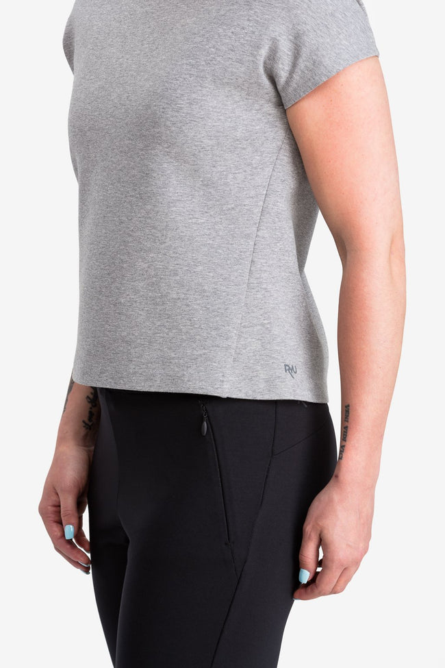 RYU Womens Ethos Sleeveless in Heather Stone Grey
