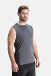 RYU Mens Vapor Sleeveless Tank in Asphalt Heather