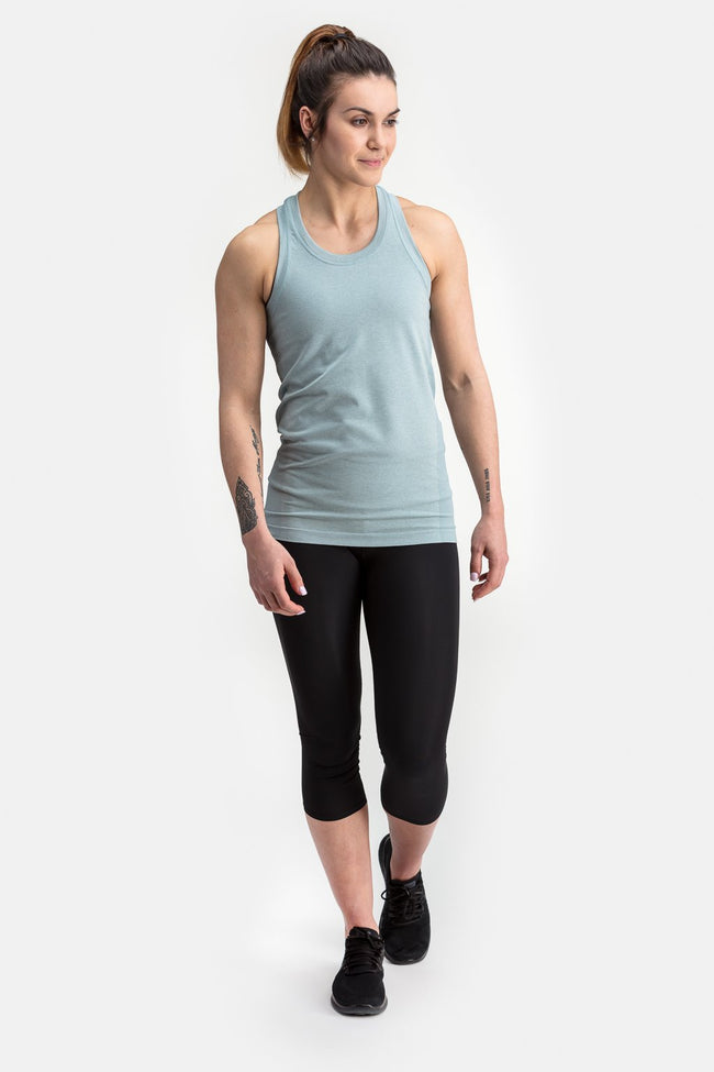 RYU Womens Vapor Racerback Tank in Glacier