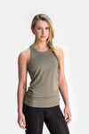 RYU Womens Vapor Racerback Tank in Fatigue