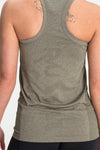 RYU Womens Vapor Racerback Tank in Fatigue