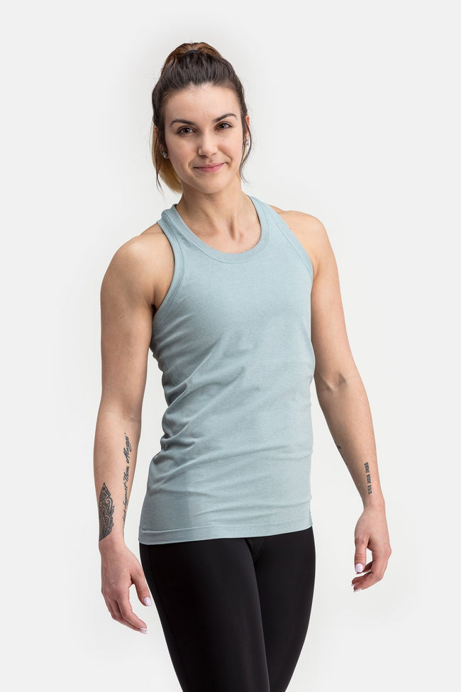 RYU Womens Vapor Racerback Tank in Glacier