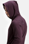 RYU Mens MidLayr Hoodie in Blackened Port