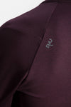 RYU Mens MidLayr Henley in Blackened Port
