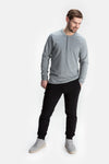 RYU Mens MidLayr Henley in Athletic Grey Heather
