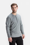 RYU Mens MidLayr Henley in Athletic Grey Heather