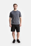 RYU Mens Vapor Crew Neck in Asphalt Heather