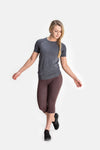 RYU Womens Vapor Crew Neck in Asphalt Heather