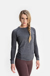 RYU Womens Vapor Long Sleeve in Asphalt Heather