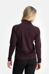 RYU Womens MidLayr 1/2 Zip in Blackened Port
