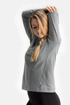 RYU Womens MidLayr 1/2 Zip in Athletic Grey Heather