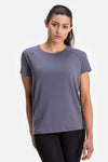 RYU Womens Tech Crew Tee in Darkened Arsenic
