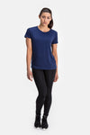 RYU Womens Tech Crew Tee in Deepest Navy