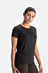 RYU Womens Tech Crew Tee in Black