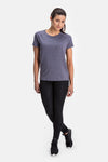 RYU Womens Tech Crew Tee in Darkened Arsenic