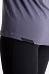 RYU Womens Tech Crew Tee in Darkened Arsenic
