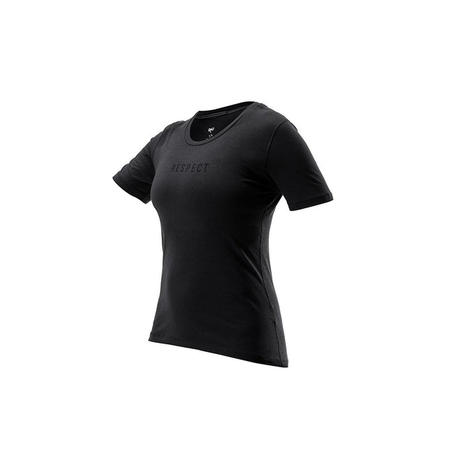 RYU Womens Standard Issue Tee - Respect Graphic in Raven
