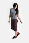 RYU Womens Cardio Capri in Raisin/Black