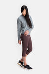 RYU Womens Cardio Capri in Raisin/Black